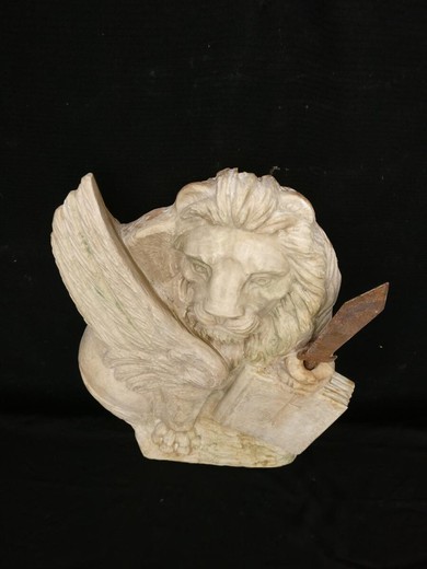 Antique exclusif barelief St. Mark Lion