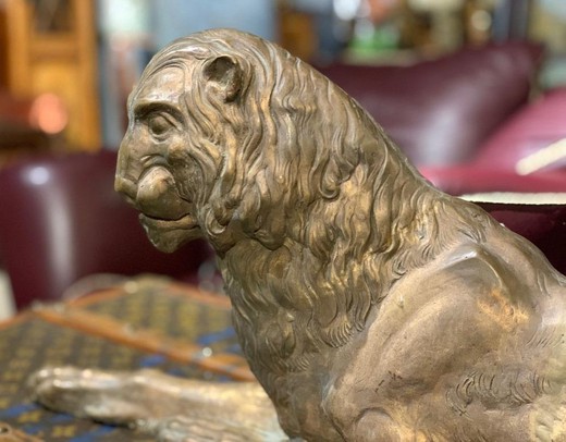 Antique Bible Lion sculpture