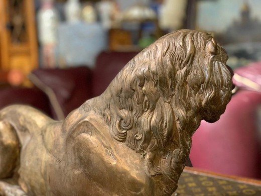 Antique Bible Lion sculpture