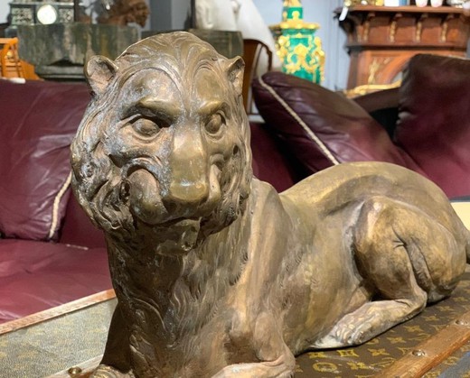 Antique Bible Lion sculpture