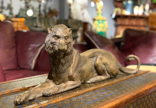 Antique Bible Lion sculpture