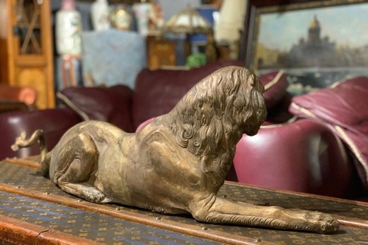 Antique Bible Lion sculpture