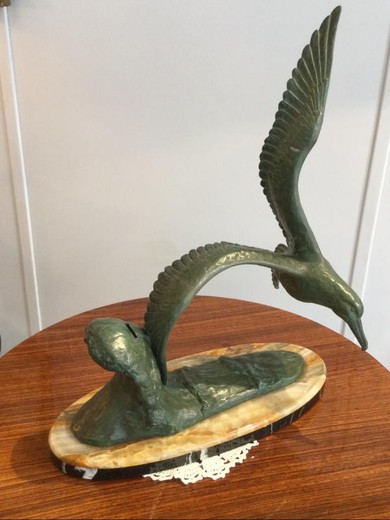 Antique sculpture "The Seagull"