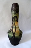 Antique Muller signed vase with a landscape