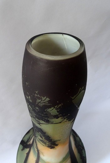 Антикварная ваза Мюллер с пейзажем