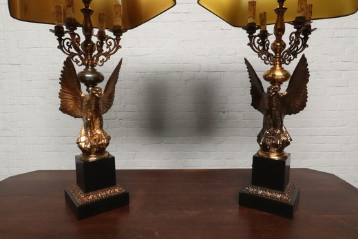Antique pair lamps Empire style