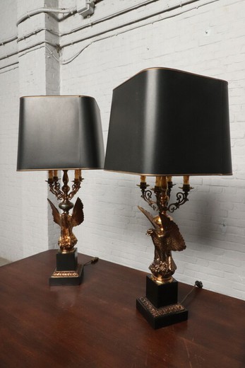 Antique pair lamps Empire style