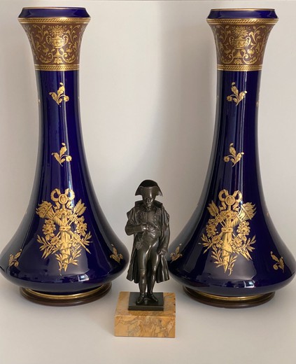 Antique pair Sevres vases