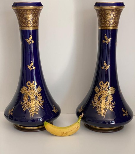 Antique pair Sevres vases