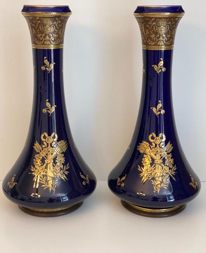 Antique pair Sevres vases