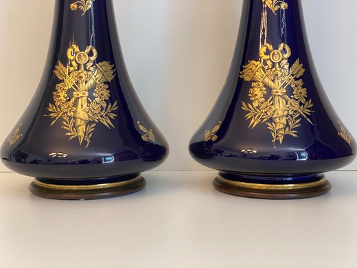 Antique pair Sevres vases