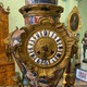 Антикварный гарнитур часы и вазы Имари