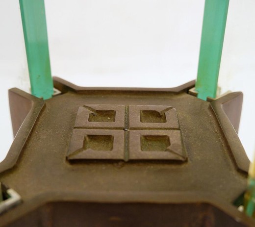 Vintage table in brass and glass