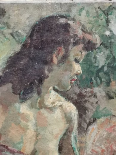 Antique painting "Nude"