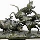 Antique sculpture "Picador and the bull"