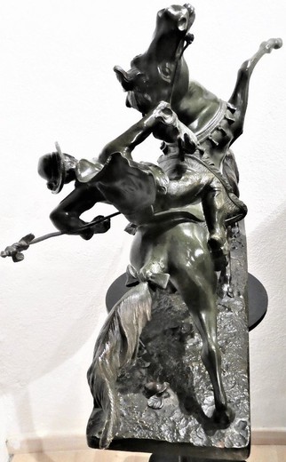 Antique sculpture "Picador and the bull"