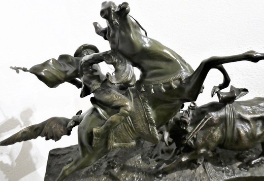 Antique sculpture "Picador and the bull"