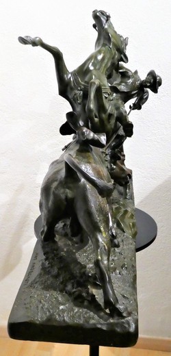 Antique sculpture "Picador and the bull"