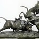 Антикварная скульптура "Пикадор и бык"