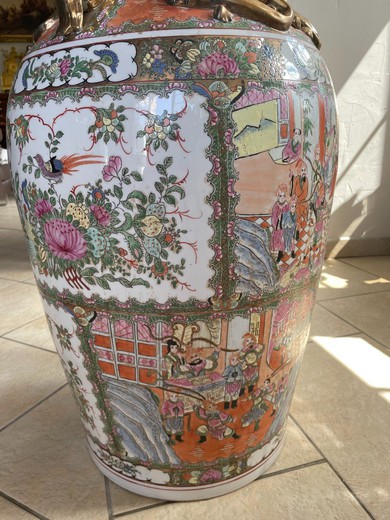 Antique vase "Cantonese enamels"