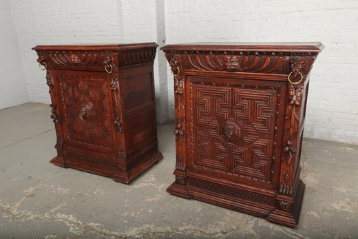 Antique paired cabinets