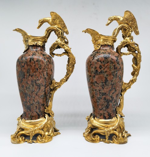 Antique pair Napoleon III jugs