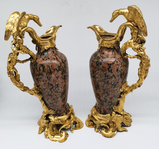 Antique pair Napoleon III jugs