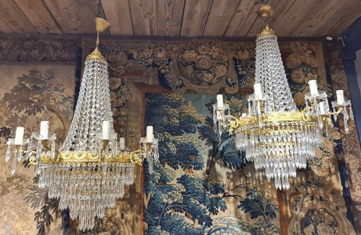 Antique pair chandeliers