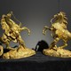 Antique paired sculptures "horses"