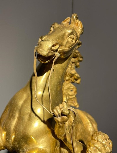 Antique paired sculptures "horses"