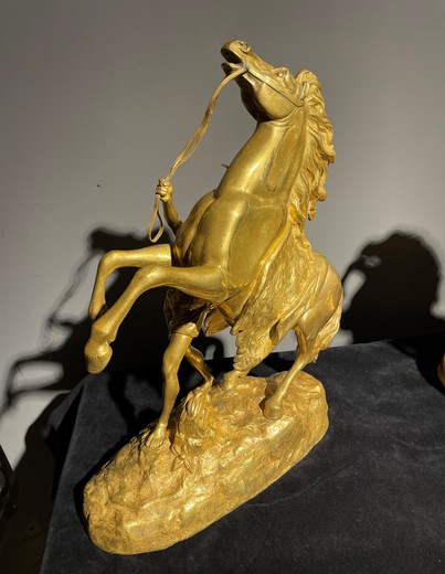 Antique paired sculptures "horses"