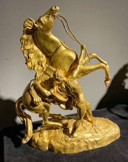 Antique paired sculptures "horses"