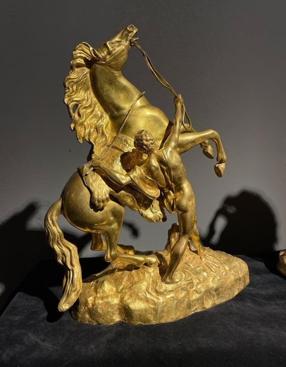 Antique paired sculptures "horses"