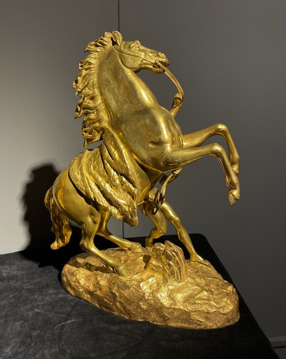 Antique paired sculptures "horses"