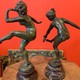 Антикварные парные скульптуры "Танцовщицы"