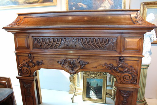 Antique Louis XIV fireplace mantel
