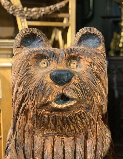 Декоративная скамья "Медведь и сова"
