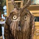 Decorative bench "Bear and owl"
