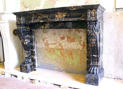 Antique fireplace portal