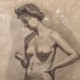 Antique painting "Nude"