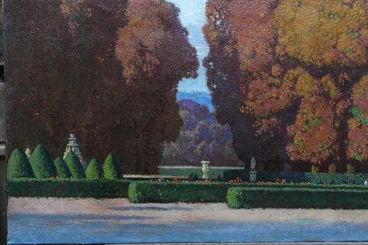 Антикварная картина "Сады Версаля"