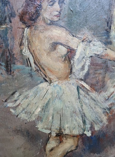 Antique painting "Dancers"