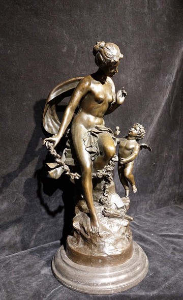 Antique Sculpture "Aphrodite and Cupid"