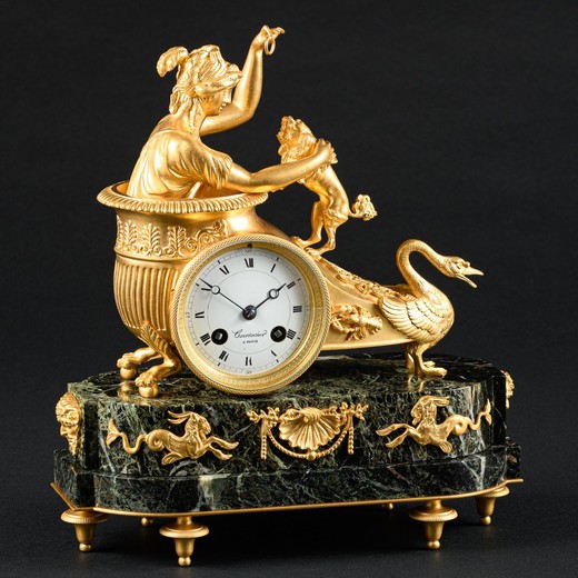 Antique clock "Aphrodite's Chariot"