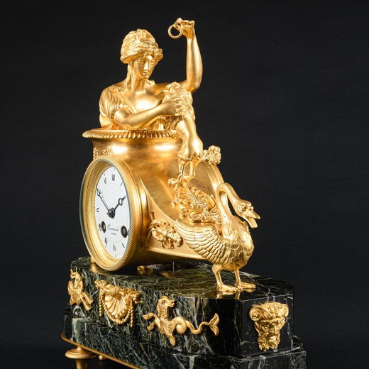 Antique clock "Aphrodite's Chariot"