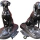 Antique pair sculptures "Hounds"