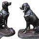 Antique pair sculptures "Hounds"