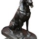 Antique pair sculptures "Hounds"