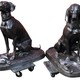 Antique pair sculptures "Hounds"