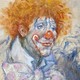 Vintage painting "Clowns"